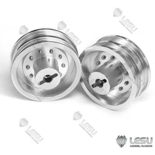 1/14 rc lesu cubo de roda dianteira de metal 1 par para empilhadeira de controle remoto modelo diy peças de reposição brinquedo th16713