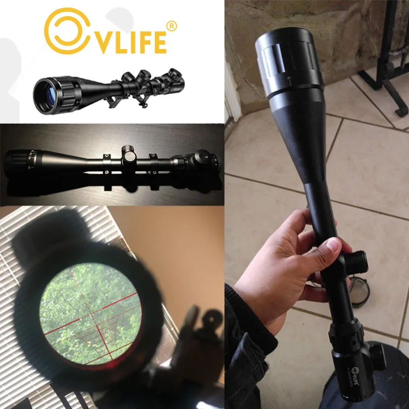 

CVLIFE 6-24x50 AO Long Range Scope with Red And Green Illuminated Reticle plus Scope Rings