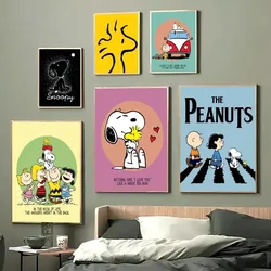 Snoopy Poster Canvas Painting Home Bedroom Entrance Bar Cafe Art Painting Decoration