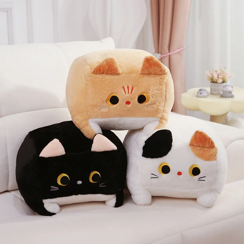 Cartoon Animal Cat Plush Toys Children's Square Pocket Cat Doll Plush Toys Cute Children's Birthday Gifts