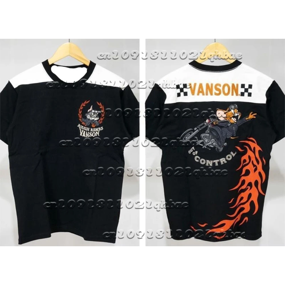 

2025 Men's And Women's Motorcycle Loose Riding Short Sleeved T-Shirt Summer Breathable Quick Drying Printed Short Sleeved Shirt