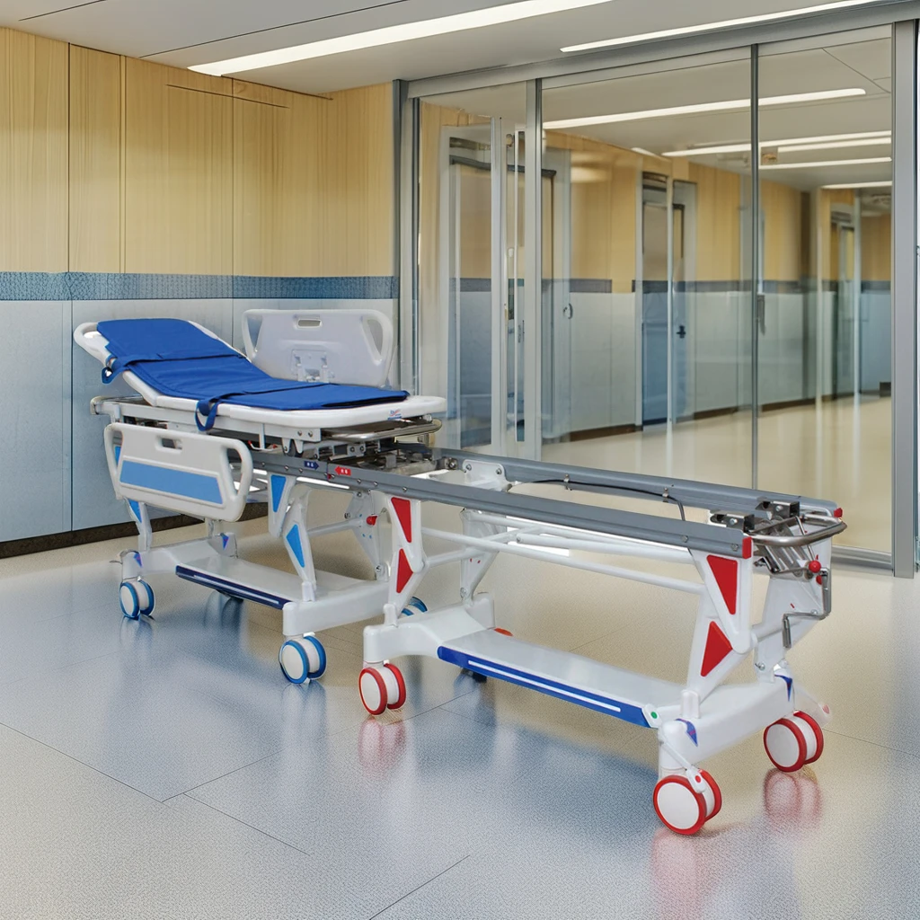 High Quality Hospital Medical Adjustable Patient Transfer Stretcher Bed Transport Patient Trolley