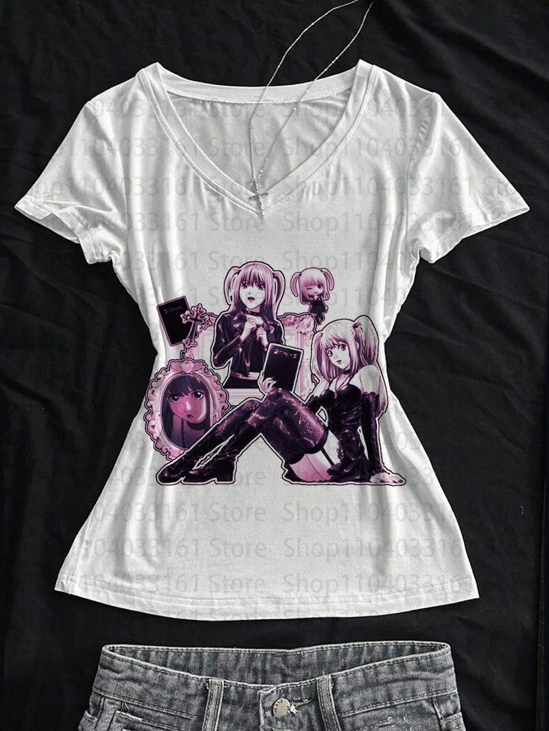 Y2k -shir T Shirt for Women Harajuku Anime Girl Female Clothing Summer Clothes Where Are You 90s Clothes Vintage 2000s Tops Kpop