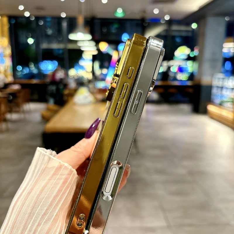 Luxury Solid Color Shockproof Makeup Mirror Phone Case For iPhone 17 Pro Max 15 14 13 12 11 16 Pro Max XS XR 8 7 Plus Back Cover