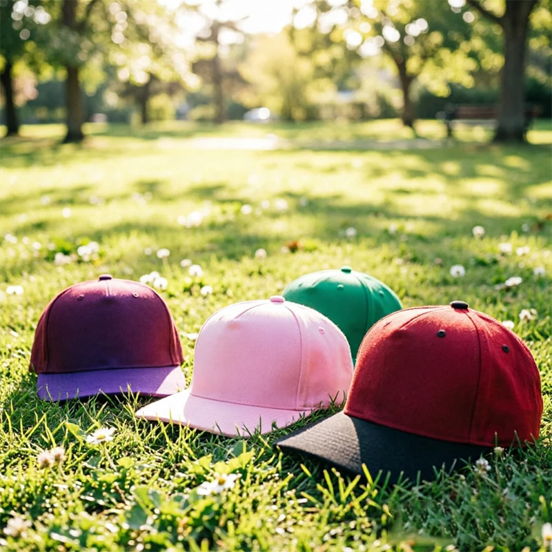 Fashion Unisex Baseball Cap Men Women Hip-hop Flat-brimmed Cap Outdoor Snapback Hat Flat Brim Trendy Leisure Adjustable Sun Hats