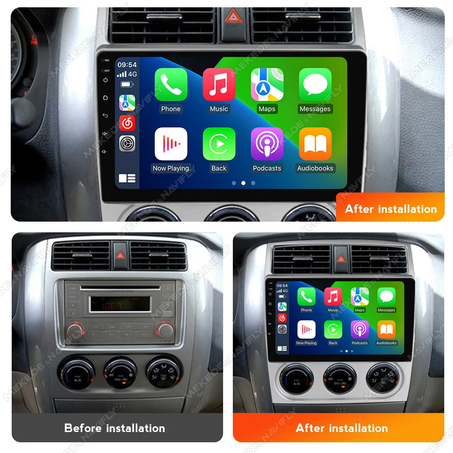 NaviFly Android 14 All-in-one For Suzuki Liana 2004-2008 Wireless Carplay AUTO Car Radio Multimedia Video Player 2G+32G 1024*600
