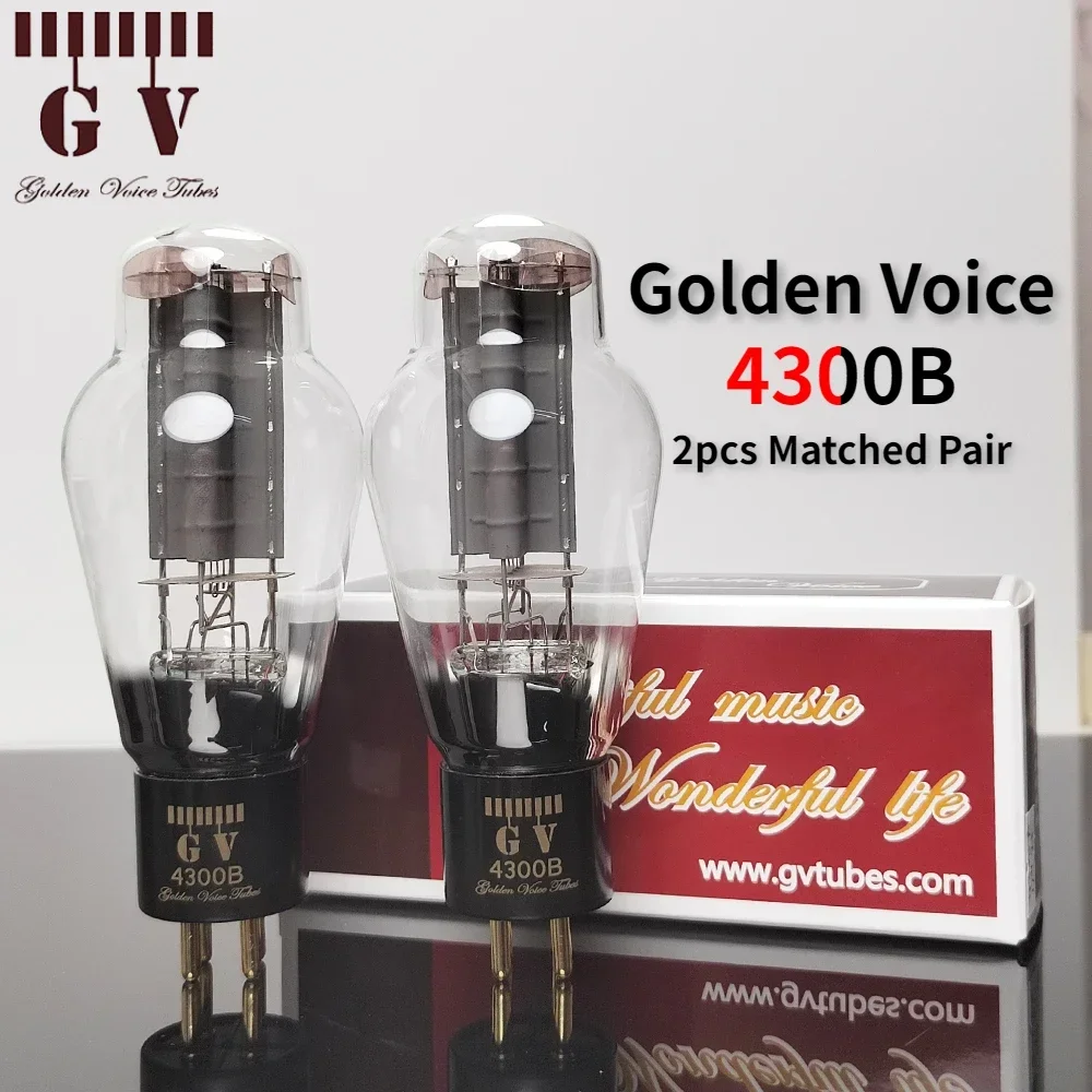 

Golden Voice Vacuum Tube GV 4300B Replaces 300B WE300B 300BN 300BT 300BG HIFI Audio Valve Electronic Tube Amplifier Matched Quad