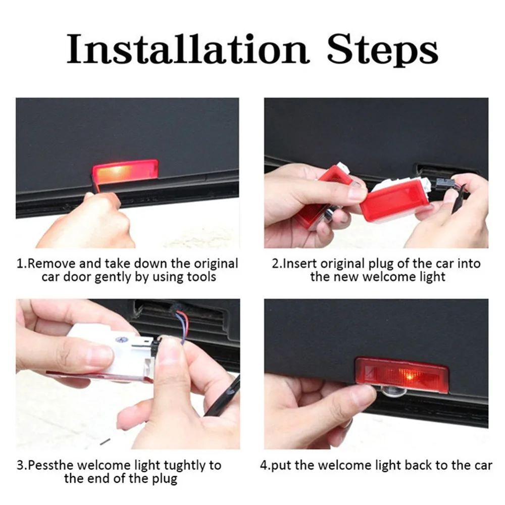 LED Car Door Interior Welcome Warning Light For Mercedes Benz W176 W177 W246 W213 W205 W212 W166 W167 X166 H247 X156 X253 C253 view 6