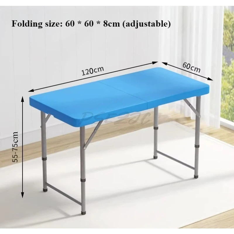 طاولة صغيرة محمولة قابلة للطي للاستخدام المنزلي في الهواء الطلق، طاولة قابلة للطي بسيطة مع مكتب تدريب بارتفاع قابل للتعديل