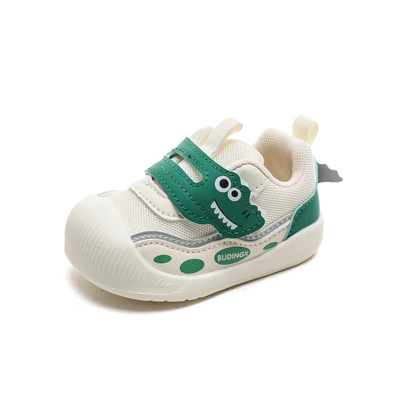 Children Sneakers For Spring Autumn Baby Cute Cartoon Walking Shoes Boys Girls Dinosaur Sticker Casual Shoes