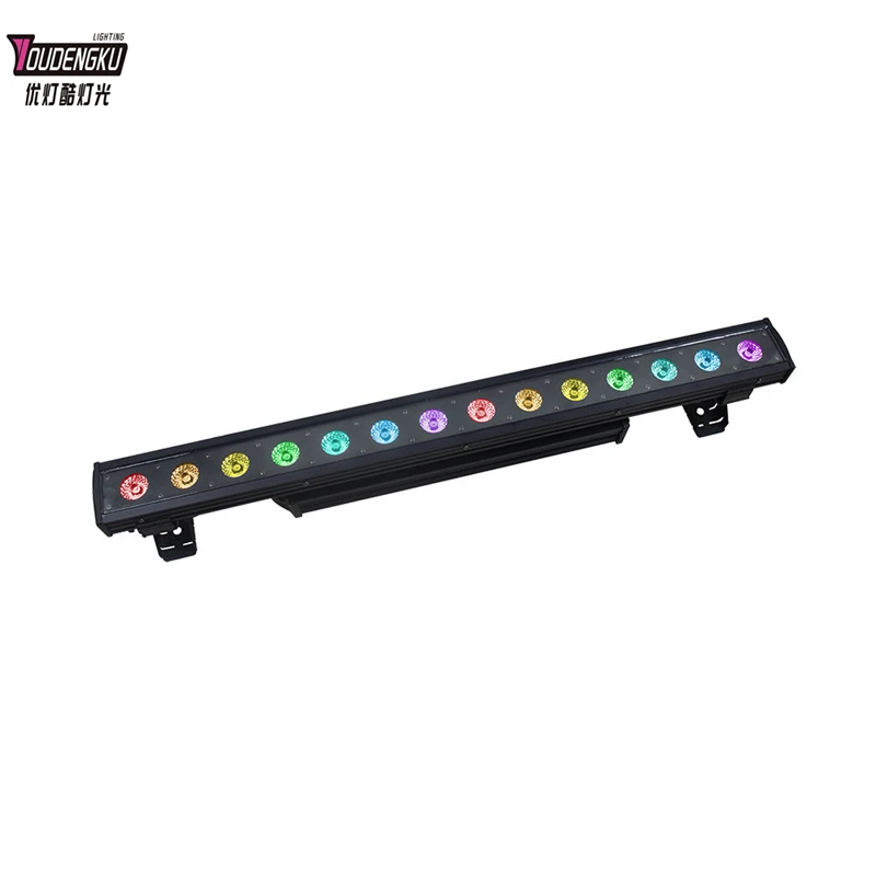 6 pieces 14x18W rgbwa uv 6 in 1 Point control outdoor led wall washer waterproof party show Led Bar Light Wall Washer