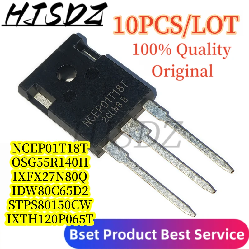 N/P channel【10PCS/LOT】XFX27N80Q OSG55R140H C80ED2 IDW80C65D2 IXTH20P065T STPS80150CW NCEP01T18T TO-247
