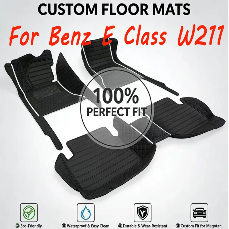 Custom Car Floor Mats for Mercedes Benz E Class W211 2002 2003 2004 2005 2006 2007 2008 2009 All model auto Accessories