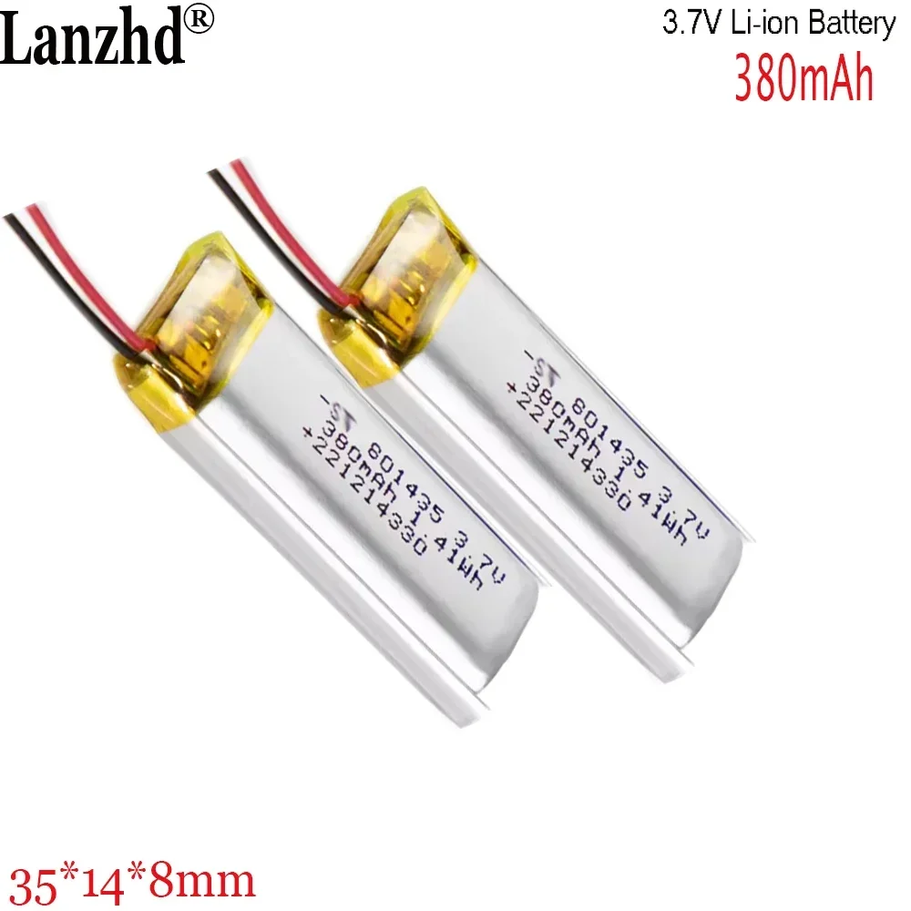 1-12pcs 3.7V lithium polymer battery rechargeable battery Deep discharge 801435 380mah 550mAh lipo battery