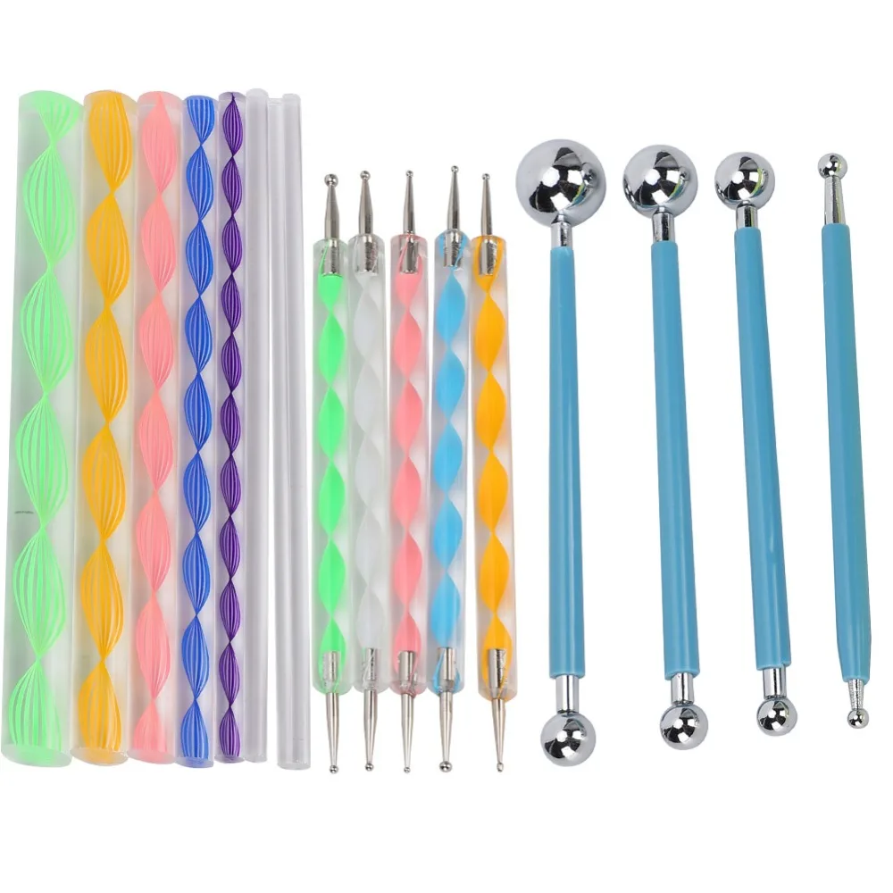 20PCS Precise Tip Mandala Dotting Tools Flexible Use Lightweight DIY Stone Painting Kits Multi-Functional Exquisite Stencils