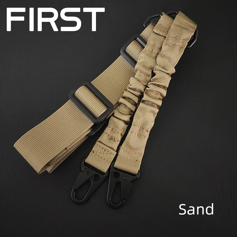 Nylon Tactical 2 Point Gun Sling, Alça de ombro, Outdoor Rifle Sling com fivela de metal, Cinto de caçadeira