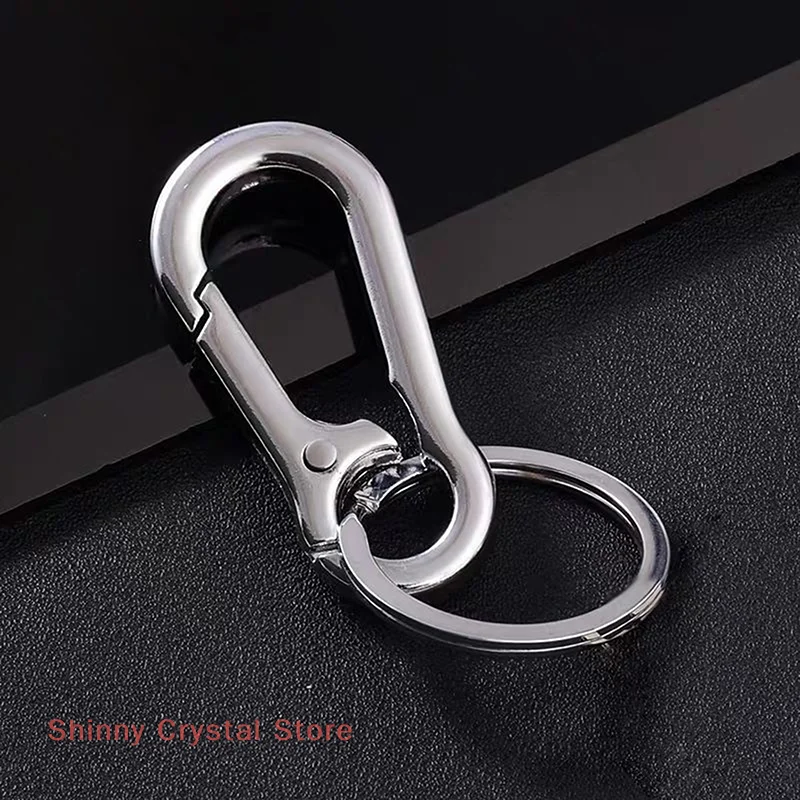 

Set of 4 Carabiner Clip Stainless Steel Keychain, Nail Snipper, Ears Pick Men Waistband Accessory