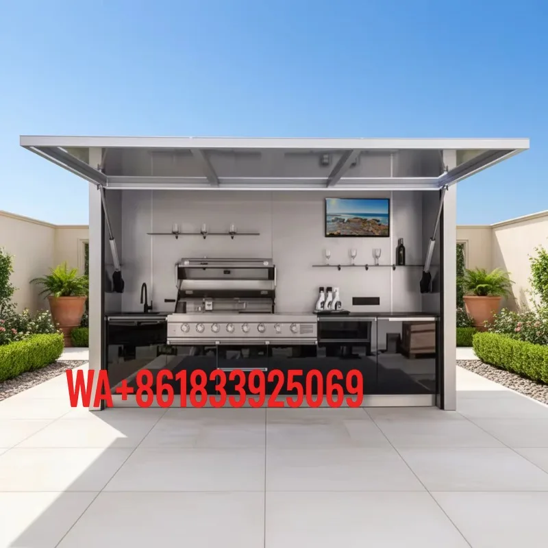 

Portable Outdoor Kitchen Stainless Steel Countertop Sink Grill Included Outdoor BBQ Pods for Backyard Patio Cooking Customized