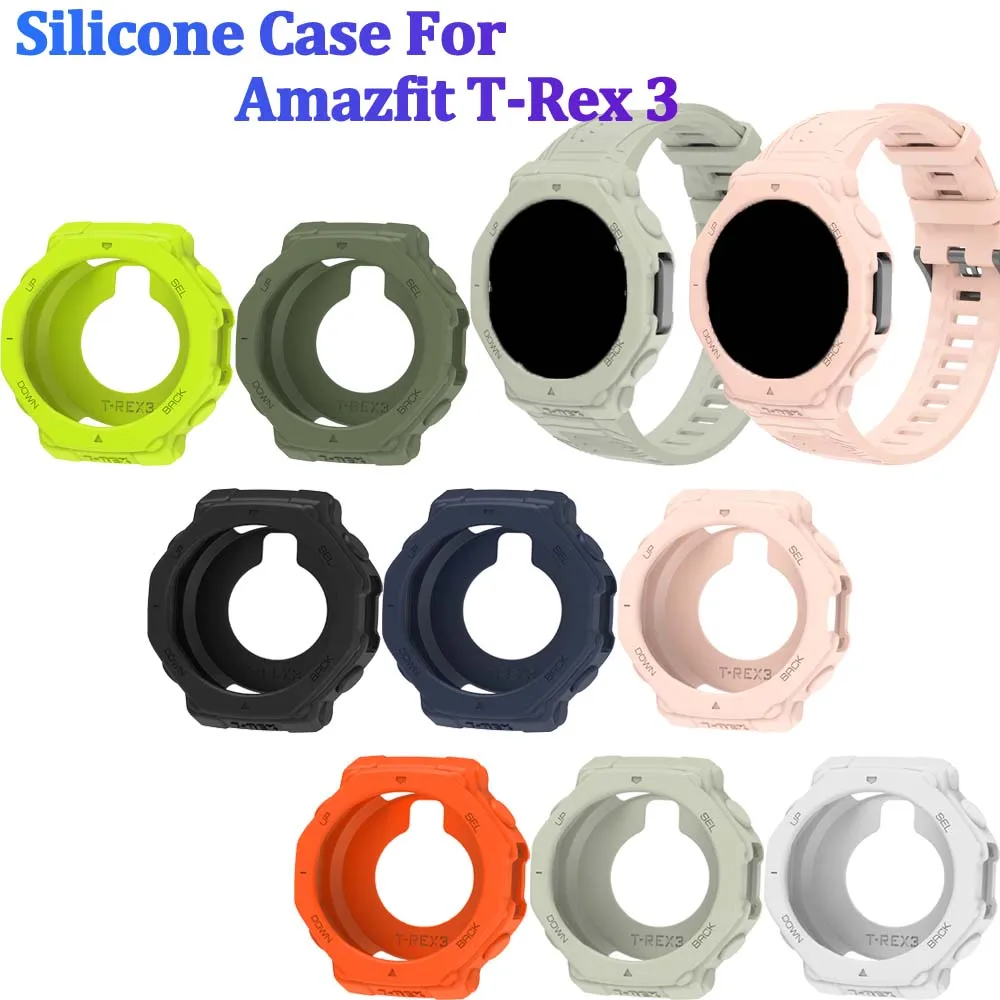 Watch Case For Amazfit T-Rex 3 - Durable Silicone Protective Case with Scratch-Resistant Design, Precise Cutouts & Secure Fit