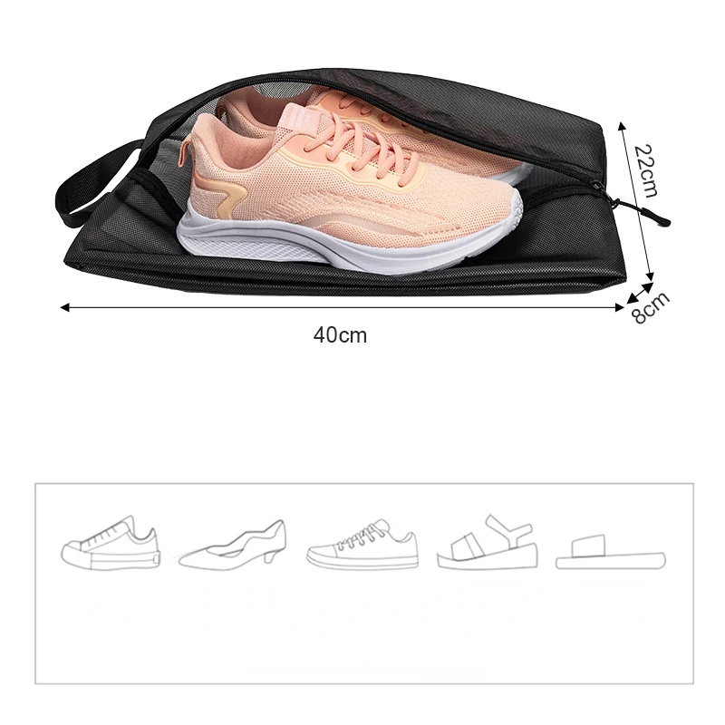 Dustproof Shoes Storage Bags Travel Portable Mesh Shoes Bag with Sturdy Zipper Pouch Case Waterproof Pocket Shoes Organizer