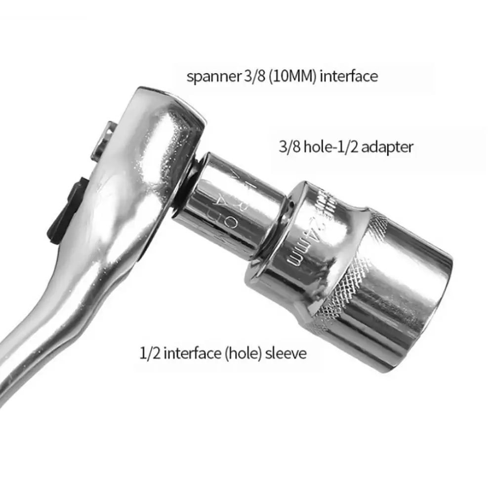 1PC Ratchet Wrench Sleeve Socket Converter Head Adapter 1/4 3/8 1/2 Inch Female To Male Drive Spanner Converter Adapter Part
