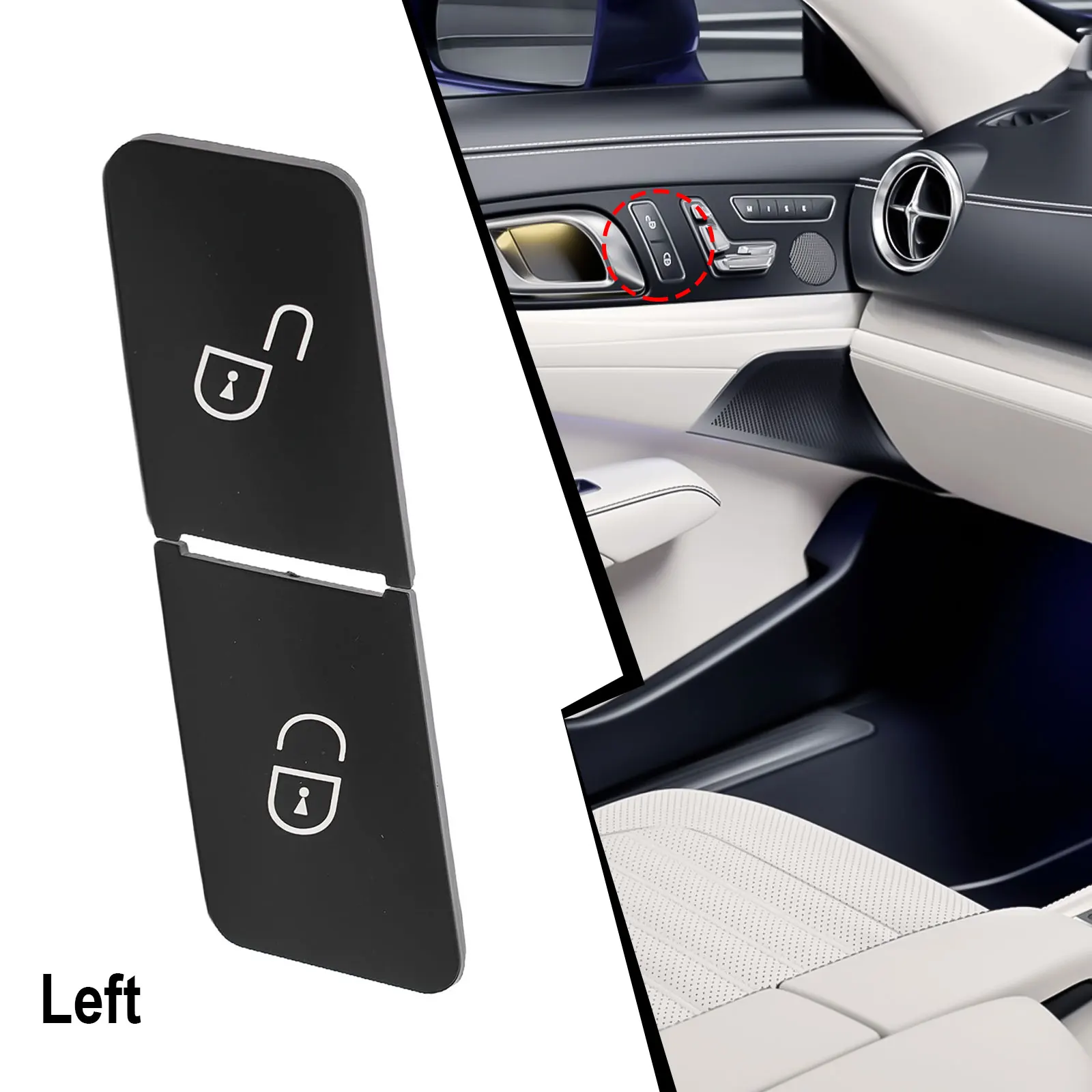 Easily Install Elegant Design Exquisite Practical Door Lock Switch Left Side Plastic Practical Stylish 2049058402