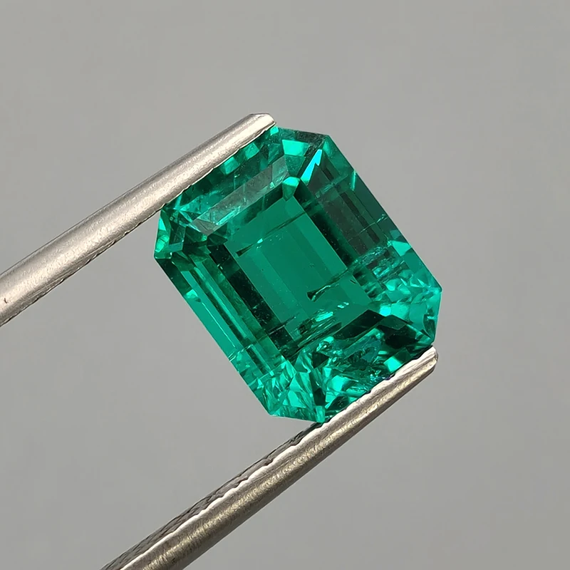 Top Hand-cut Lab Grown Emerald Stone Colombian Emerald Gemstone Diamond Emerald Cut With AGL Certificate for Jewelry Making