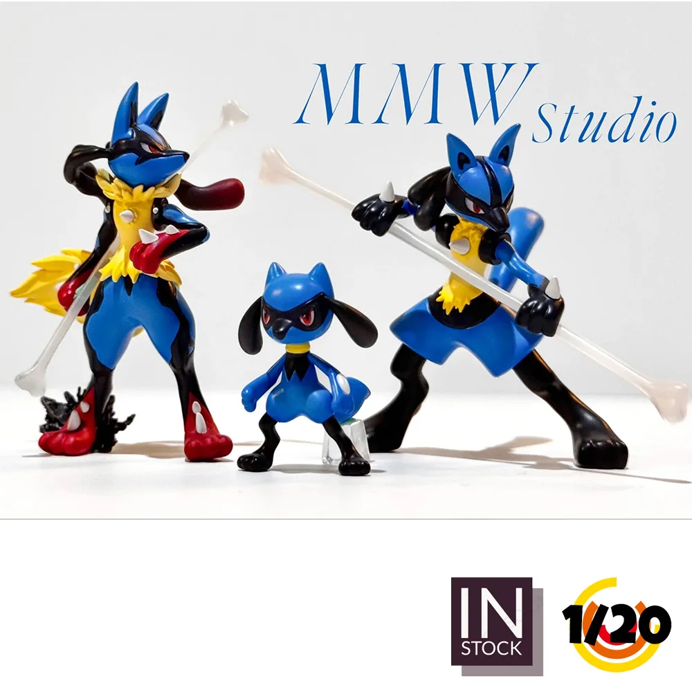 

[IN STOCK] 1/20 scale world Resin Figure [MMW] Riolu&Lucario&MEGA Lucario