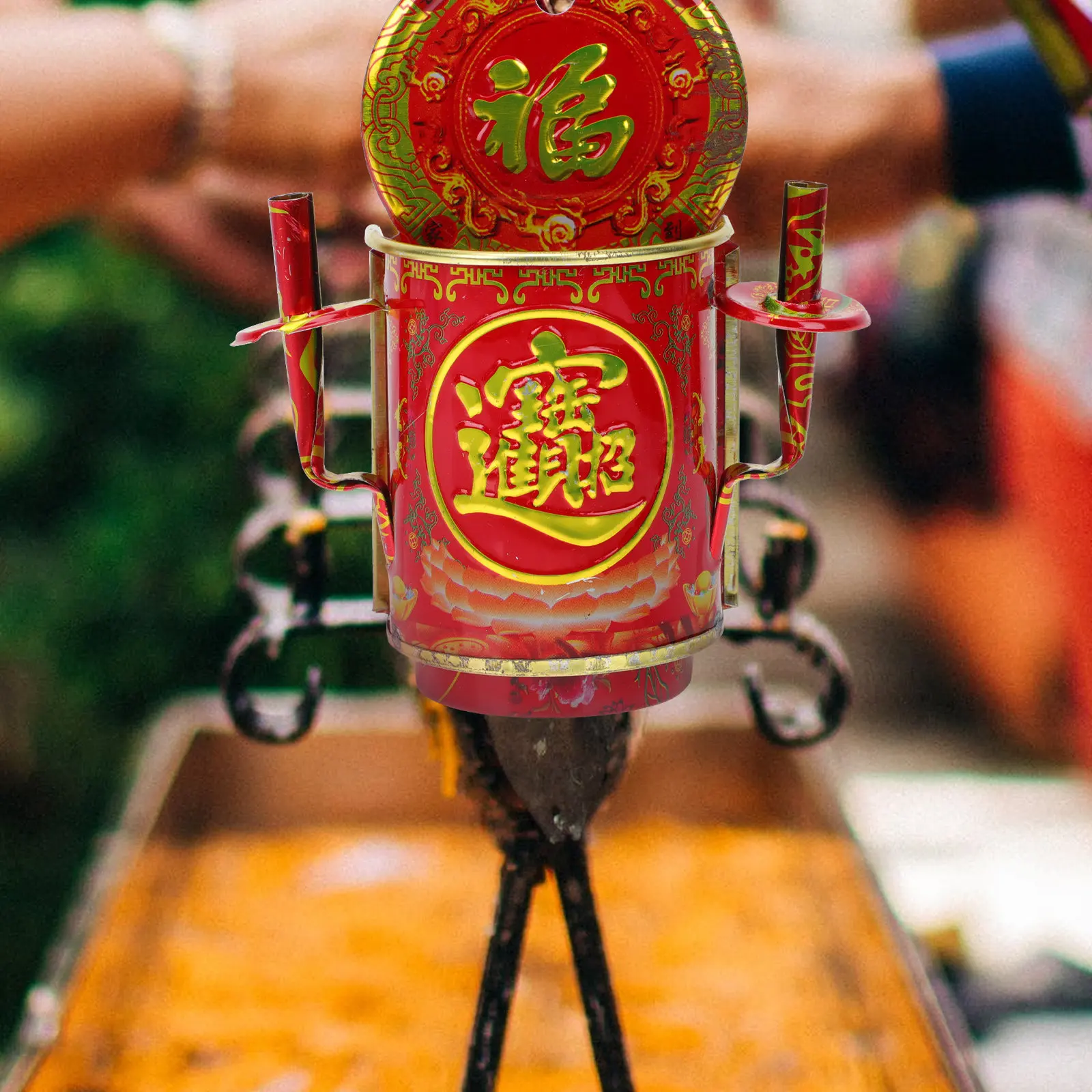 Hanging Incense Holder Iron Wall-Mounted Classic Chinese Style Round Censer Aromatherapy Burner Home Ornament Sacrifice Use
