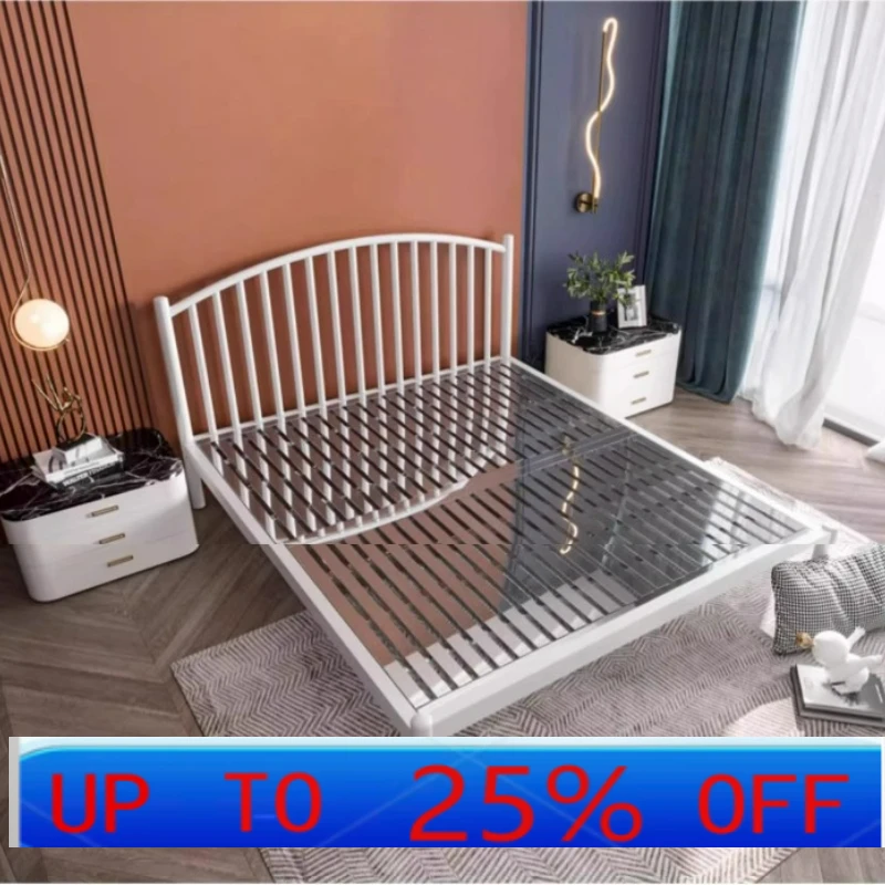

LTT 304 stainless steel bed metal simple thickened double bed frame non-wrought iron bed
