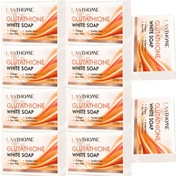 Lanthome Glutathione Whitening Soap Bar Facial Body Cleaning Shampoo Bar Dark Spot Acne Remover Moisturizing For Underarm Skin