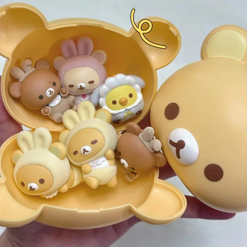 Genuine Rilakkuma Usausababy Series Blind Box Cute Mini Figurine Exquisite And Interesting Toys Popular Kawaii Gift Dolls