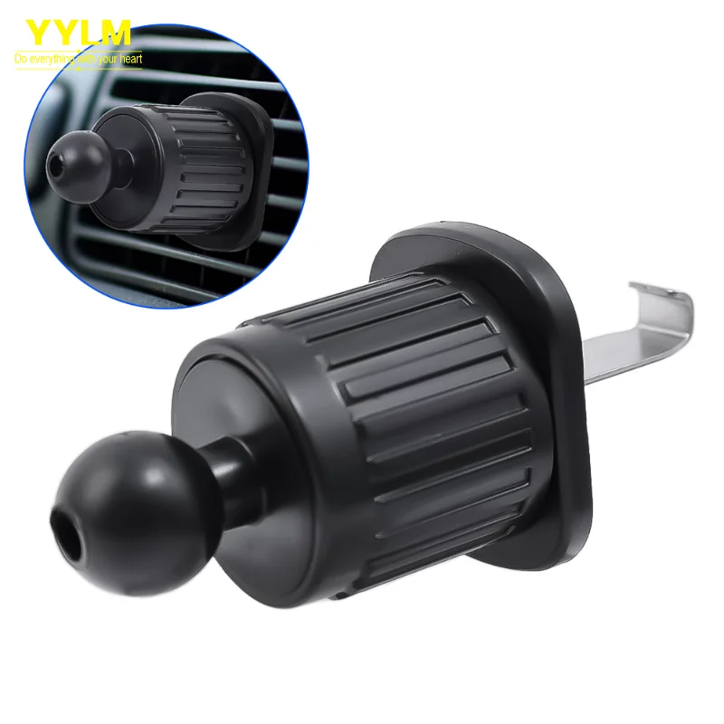 Universal Car Air Vent Clip 17mm Ball Head Base Mount Stand for Car Mobile Phone Holder Air Outlet Hook GPS Bracket Accessories