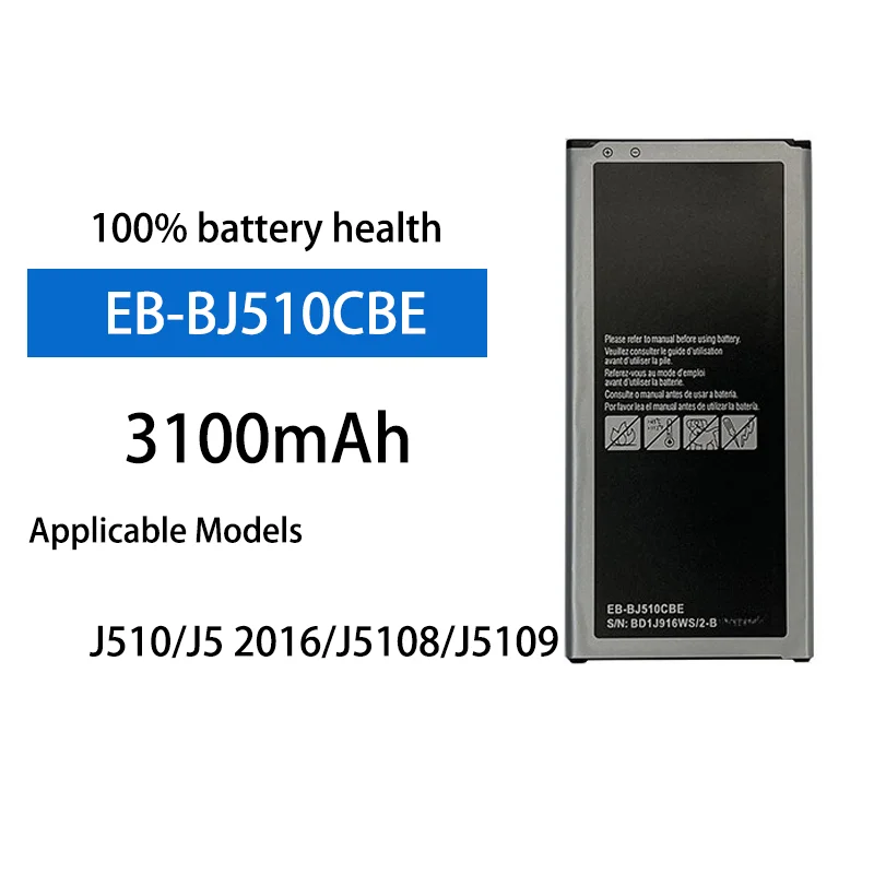 

3.7V 3100mAh EB-BJ510 External Replacement Li-ion Battery For Samsung J510 J5 2016 J5108 J5109 Mobile Phone