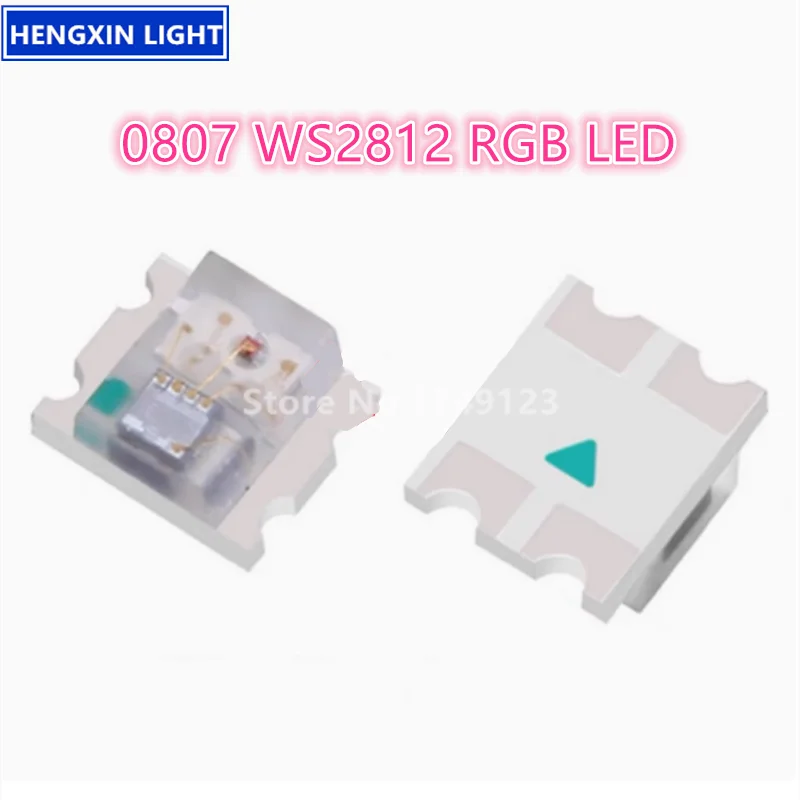 0807 WS2812 Super Bright RGB SMD LED 7-Color built-in IC Programmable Lamp Beads 2.0*1.8MM