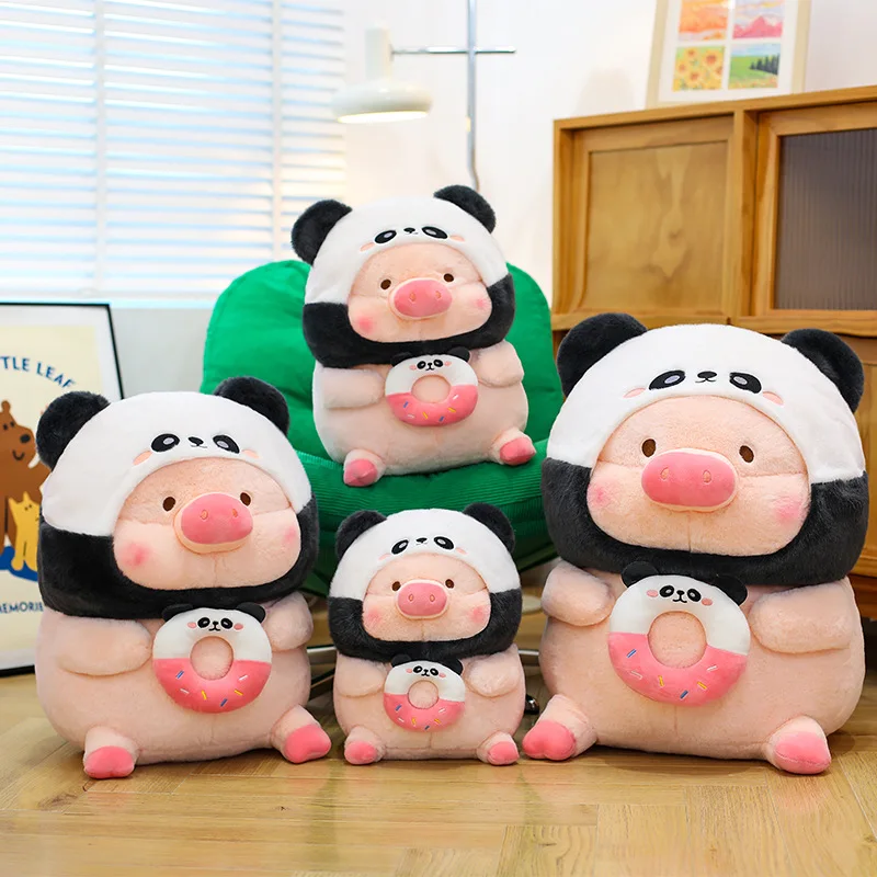Cute Milk Bottle Panda Pig Plush Toy Stuffed Animal Pillow Cute Plush Doll for Kids Birthday Xmas Gift for Girls and Women