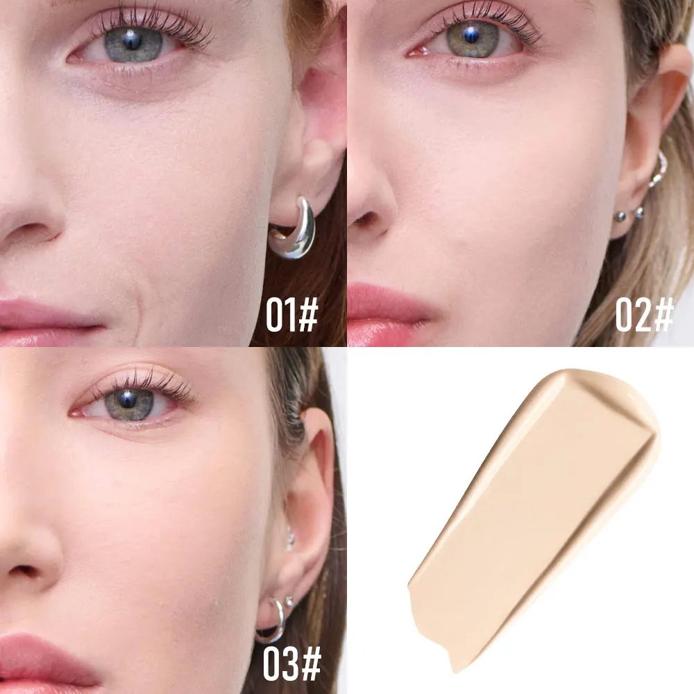 4 In 1 Foundation Long-wearing Moisturizing Waterproof Concealer Even Skin Tone SPF 30 Liquid Hydrating Full Coverage Concealer