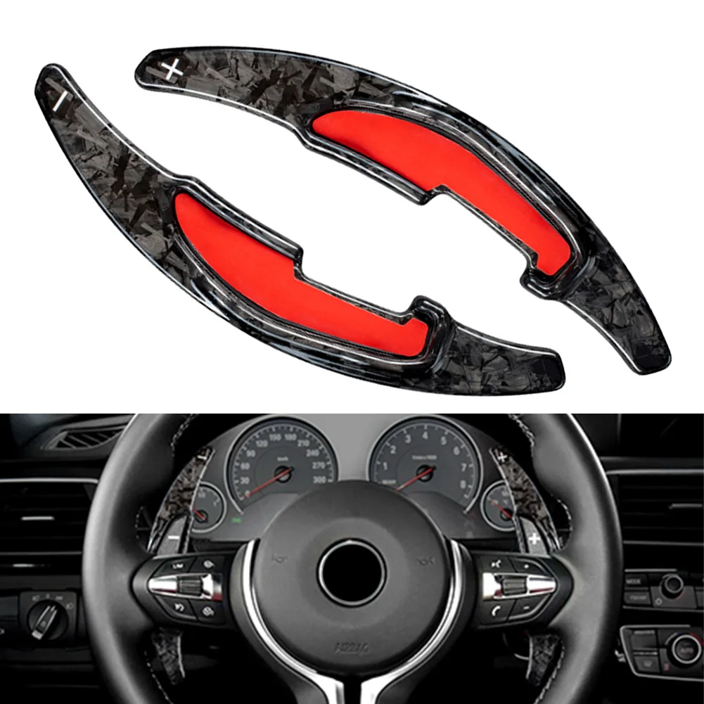 

1Pair Forged Carbon Fiber Car Steering Wheel Paddle Shifter Extension For BMW M2 M3 M4 M5 M6 X5M X6M