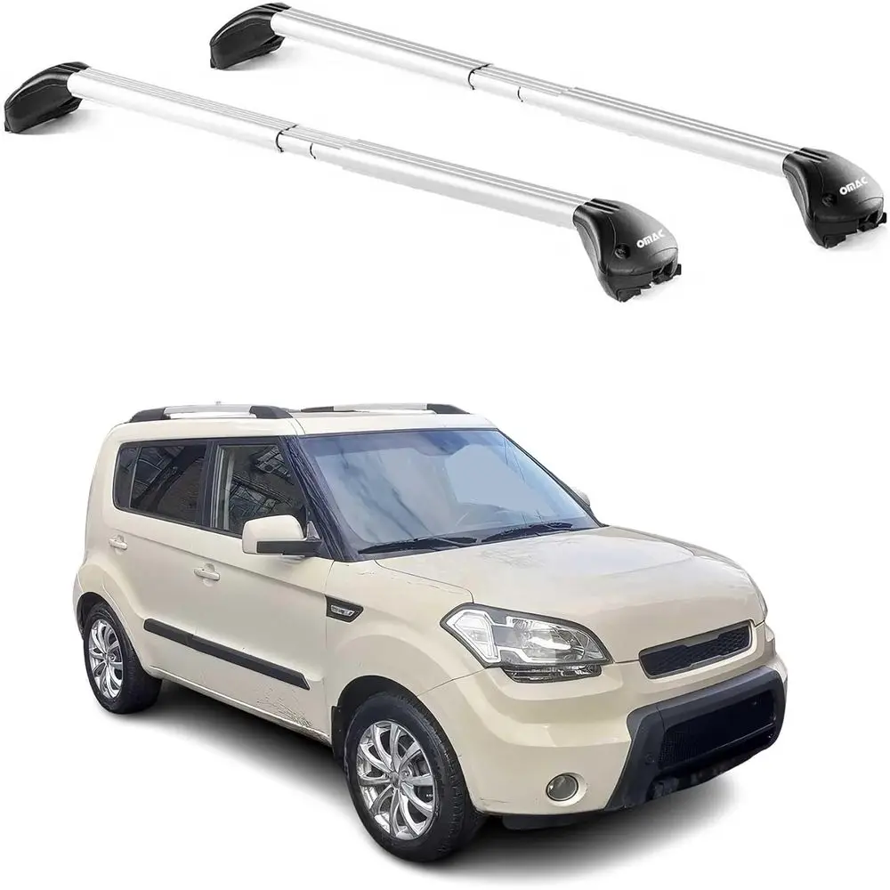 Telescopic Roof Cross Bars for 2009-2013 Models, 220Lbs Capacity, Aluminum Silver, 2-Pack, Suitable for Cargo, Kayaks, Canoes, B