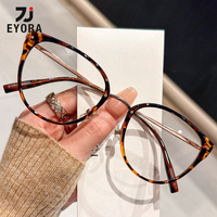 EYORA Fashion Cat Eye Women Currents Reading Glasses Anti Blue Light Myopia and Hyperopia Photochromic Prescription Eyewear Lens