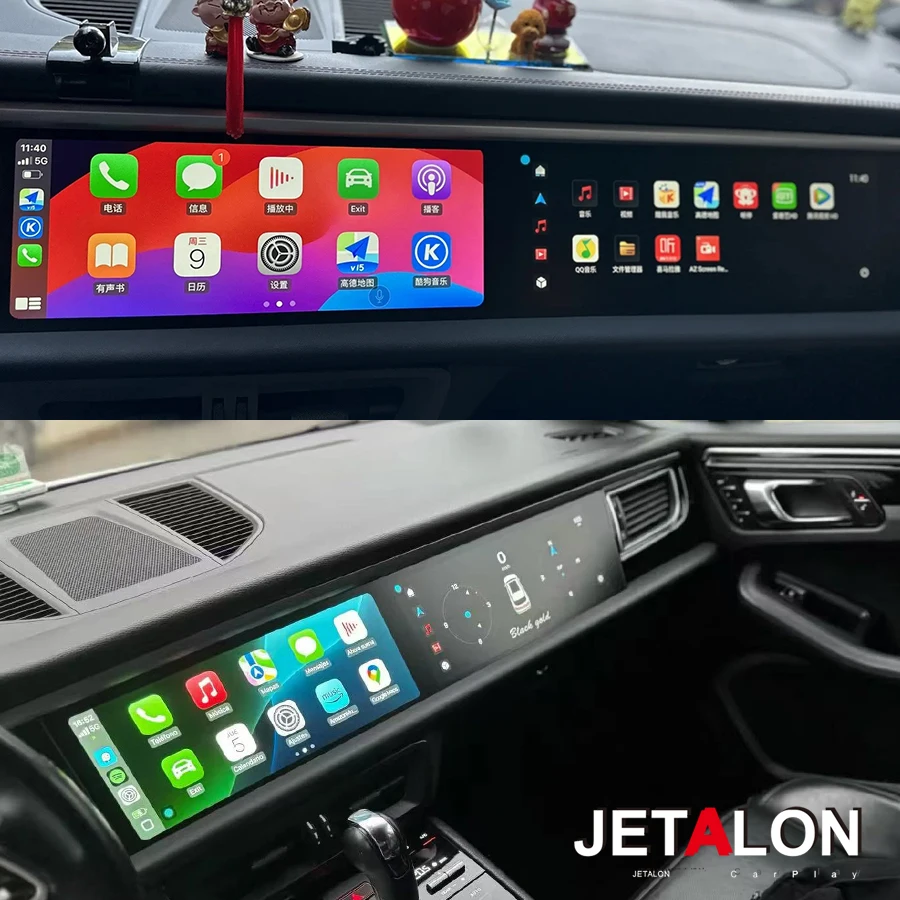 For Porsche Macan 2014-2017 Multimedia Video Player Stereo GPS Navigation Android 15 Dual Screen Auto Radio Carplay Head Unit