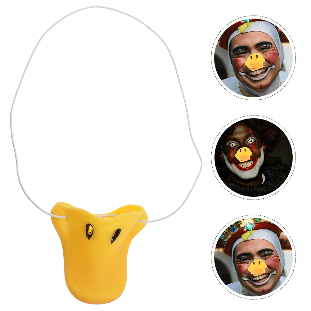 2 Pcs Duck Nose Prop Dress up Small Mask Circus Portable Yellow Cosplay Supplies Replaceable Carnival Props