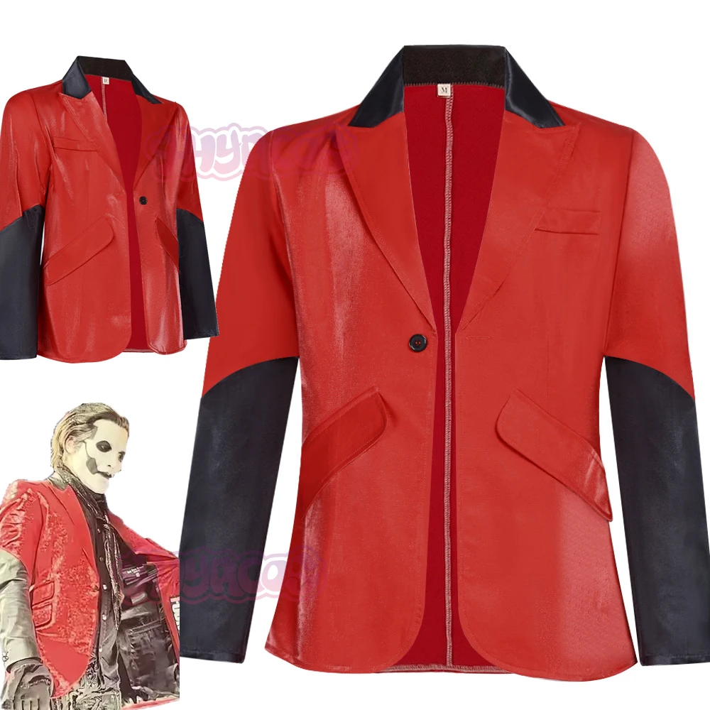 Disfraz de Anime Ghosts Band Cosplay para hombre, chaqueta de fantasía roja y negra, trajes de disfraz para adulto, abrigo, traje de Carnaval de Halloween