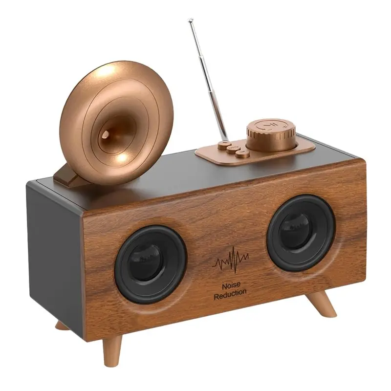 

CABE-AM/FM Radio Bluetooth Speaker Portable USB/TF AUX Input Player Rechargeable Retro Wireless Design For Home And Outdoor