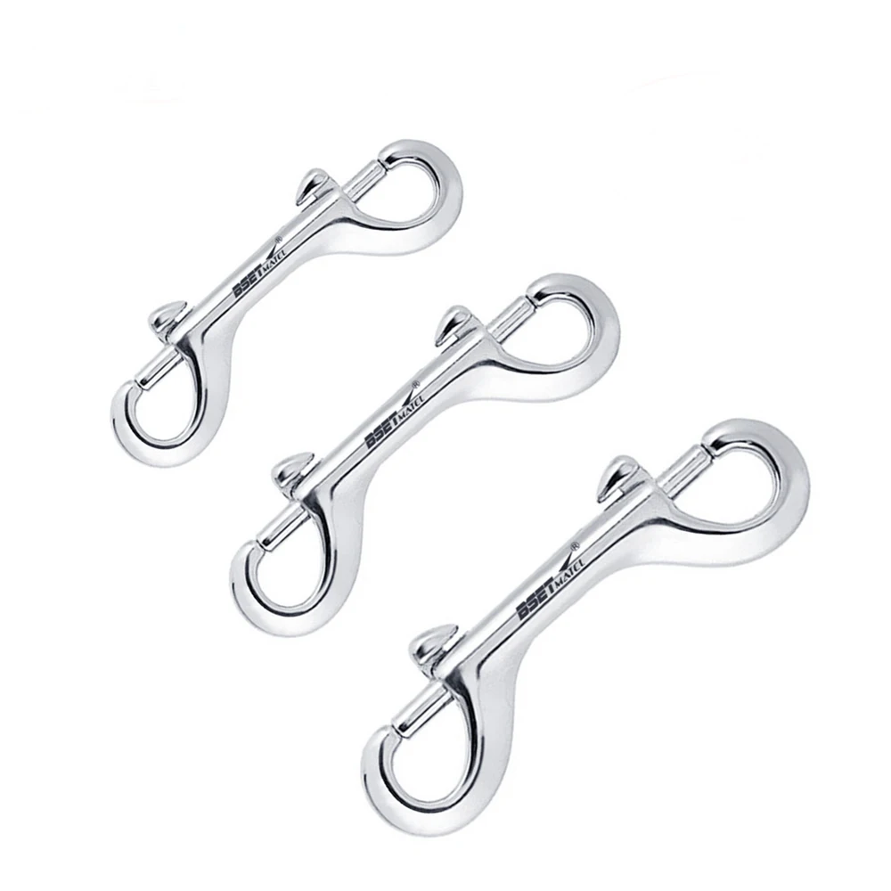 1 Pc Double End Bolt Snap Hook Silver Zinc Alloy 88mm/100mm/118mm For Rope Chain Boat Lines Marine Rigging Diving Accessories