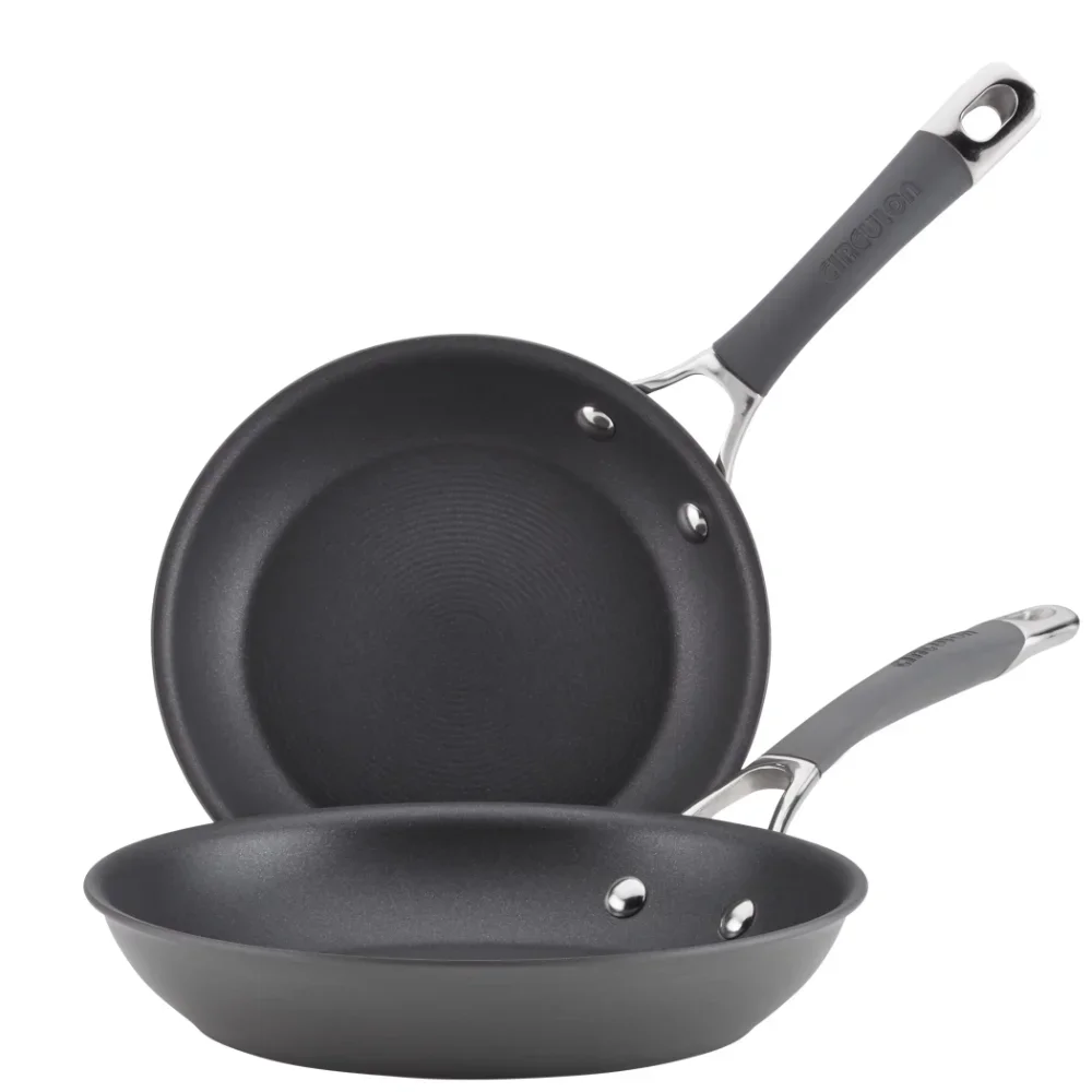 Circulon Radiance Hard Anodized Nonstick Frying Pan Set, 2-Piece, Gray