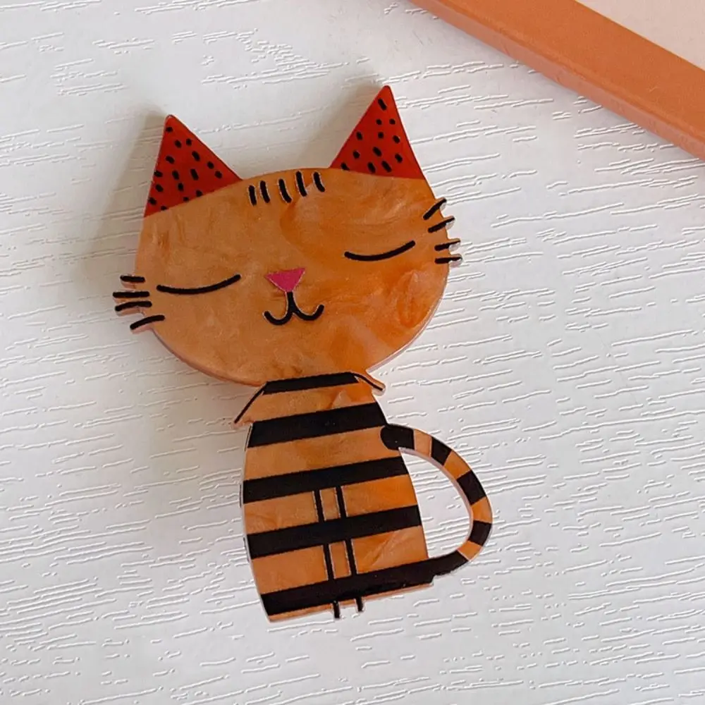 귀여운 동물 고양이 아크릴 헤어핀 한국 스타일 헤어 액세서리 만화 덕빌 클립 앞머리 클립 만화 헤어 클립 일상용