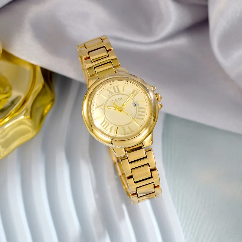 2025 New Luxury Ladies Watch Small Disc Vintage Roman Student Waterproof Simple Classic Steel Belt Quartz Watch Birthday Gift