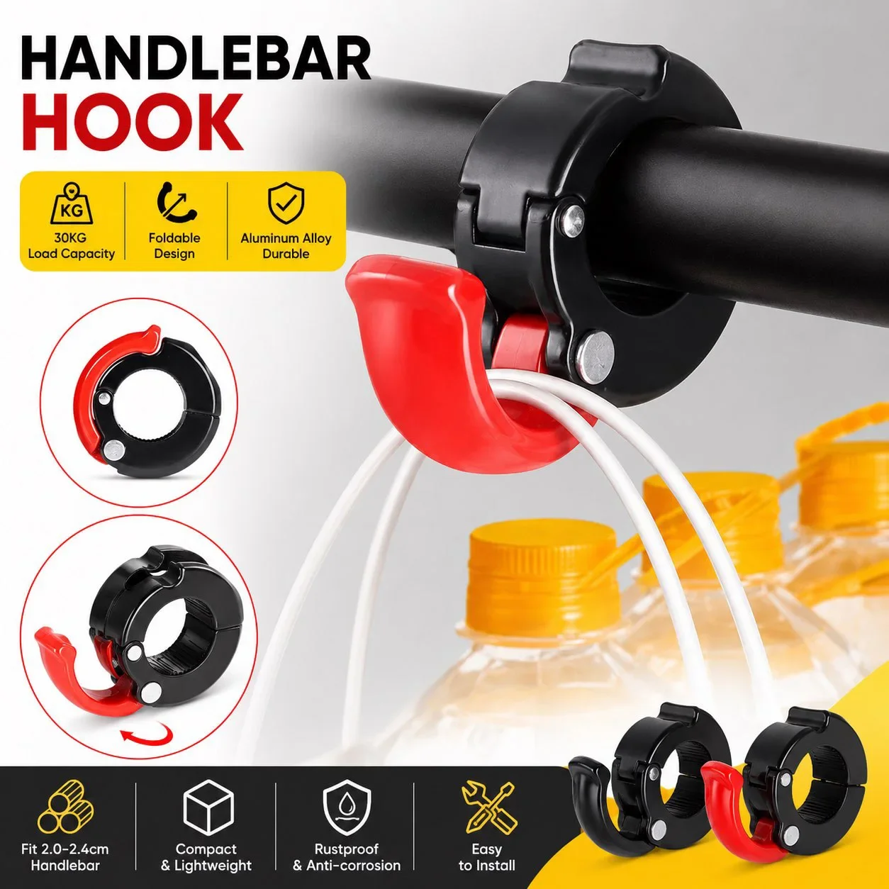 Metal Material Hook Electric Bike Handlebar Hanging Hooks Cargo Hooks Luggage Bag Hanger Helmet Claw Electric Cycle Motorcycle