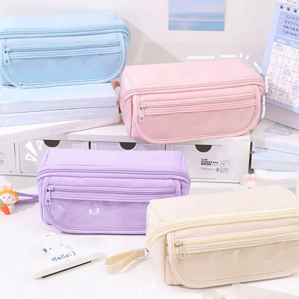 1 Pc Pencil Cases Pencil Holder Waterproof Stationery Pouch Large Capacity Cosmetic Pouch Desktop Organizer Award Gifts